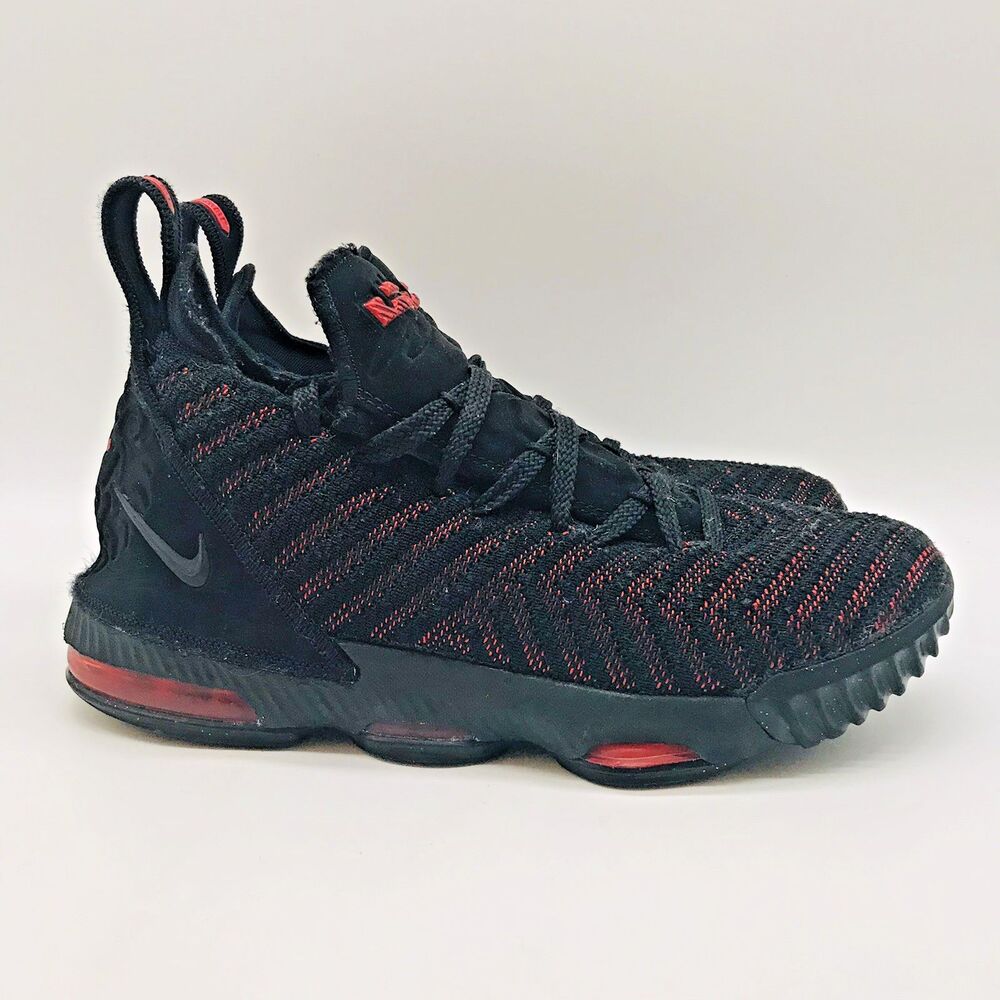 Nike LeBron 16 Fresh Bred 2018 Black/Red Youth 5.5Y AQ2465-002 Athletic Shoes